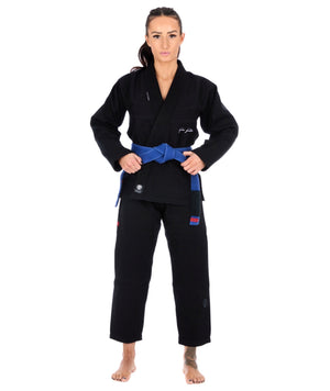 Tatami Fightwear BJJ GI TATAMI Ladies Elements Superlite Gi - Black (Centura Alba Inclusa)