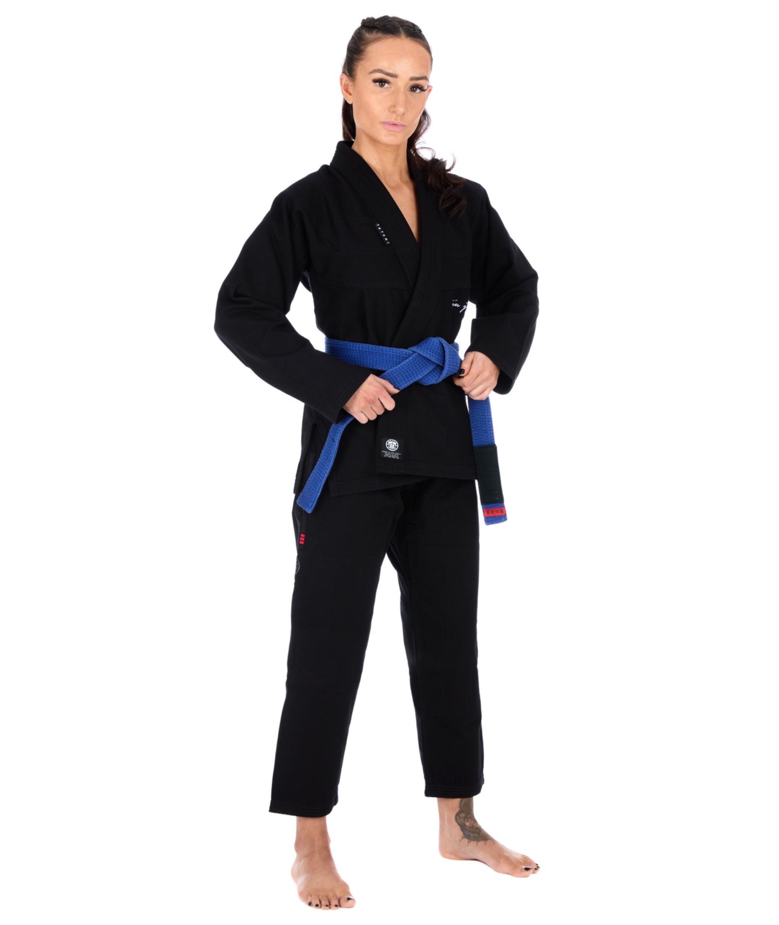 Tatami Fightwear BJJ GI TATAMI Ladies Elements Superlite Gi - Black (Centura Alba Inclusa)