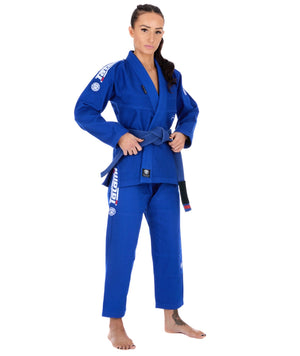 Tatami Fightwear BJJ GI TATAMI Ladies Elements Superlite Gi - Blue (Centura Alba Inclusa)