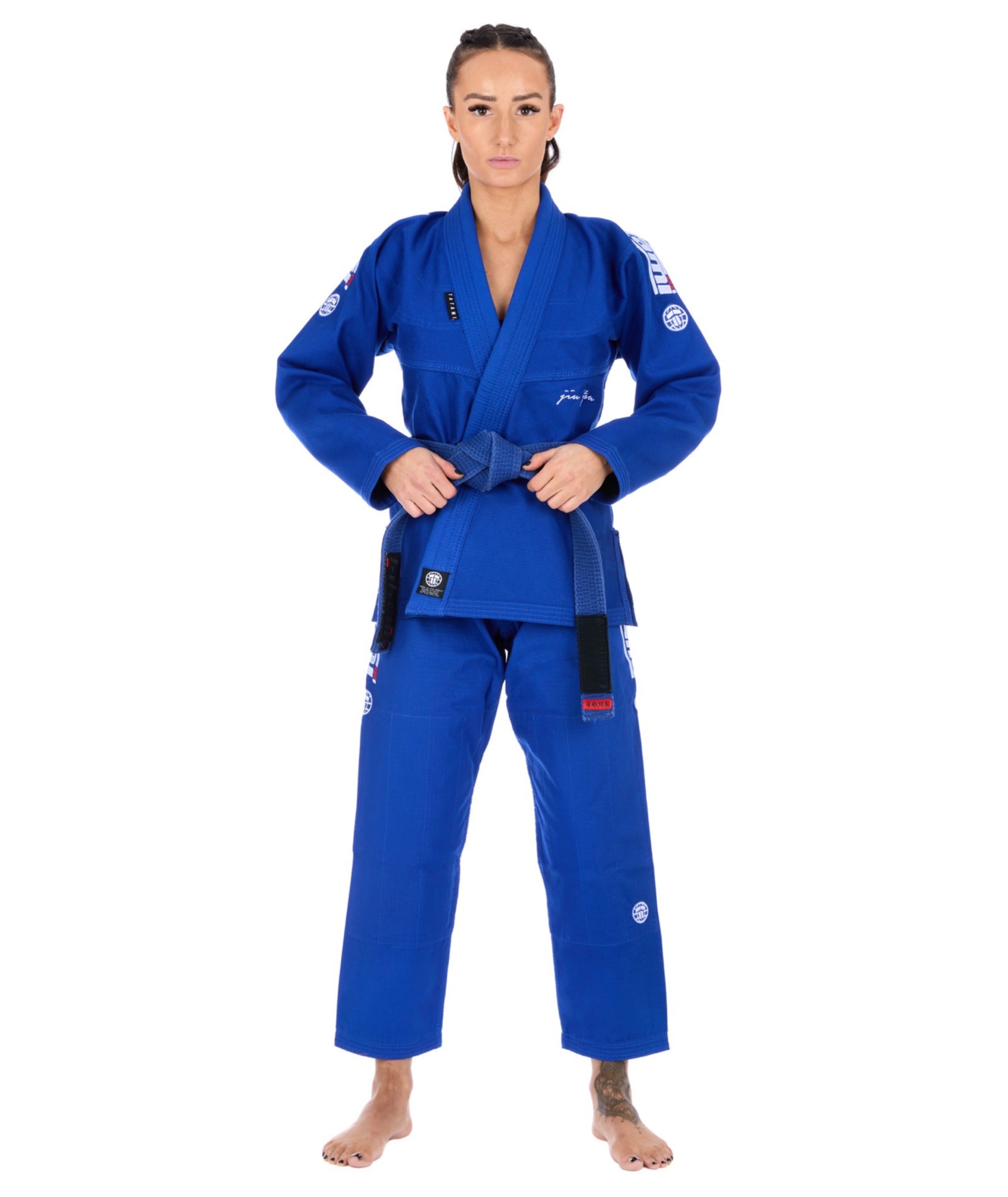 Tatami Fightwear BJJ GI TATAMI Ladies Elements Superlite Gi - Blue (Centura Alba Inclusa)