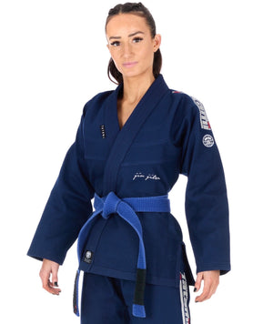 Tatami Fightwear BJJ GI TATAMI Ladies Elements Superlite Gi - Navy (Centura Alba Inclusa)