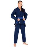 Tatami Fightwear BJJ GI TATAMI Ladies Elements Superlite Gi - Navy (Centura Alba Inclusa)