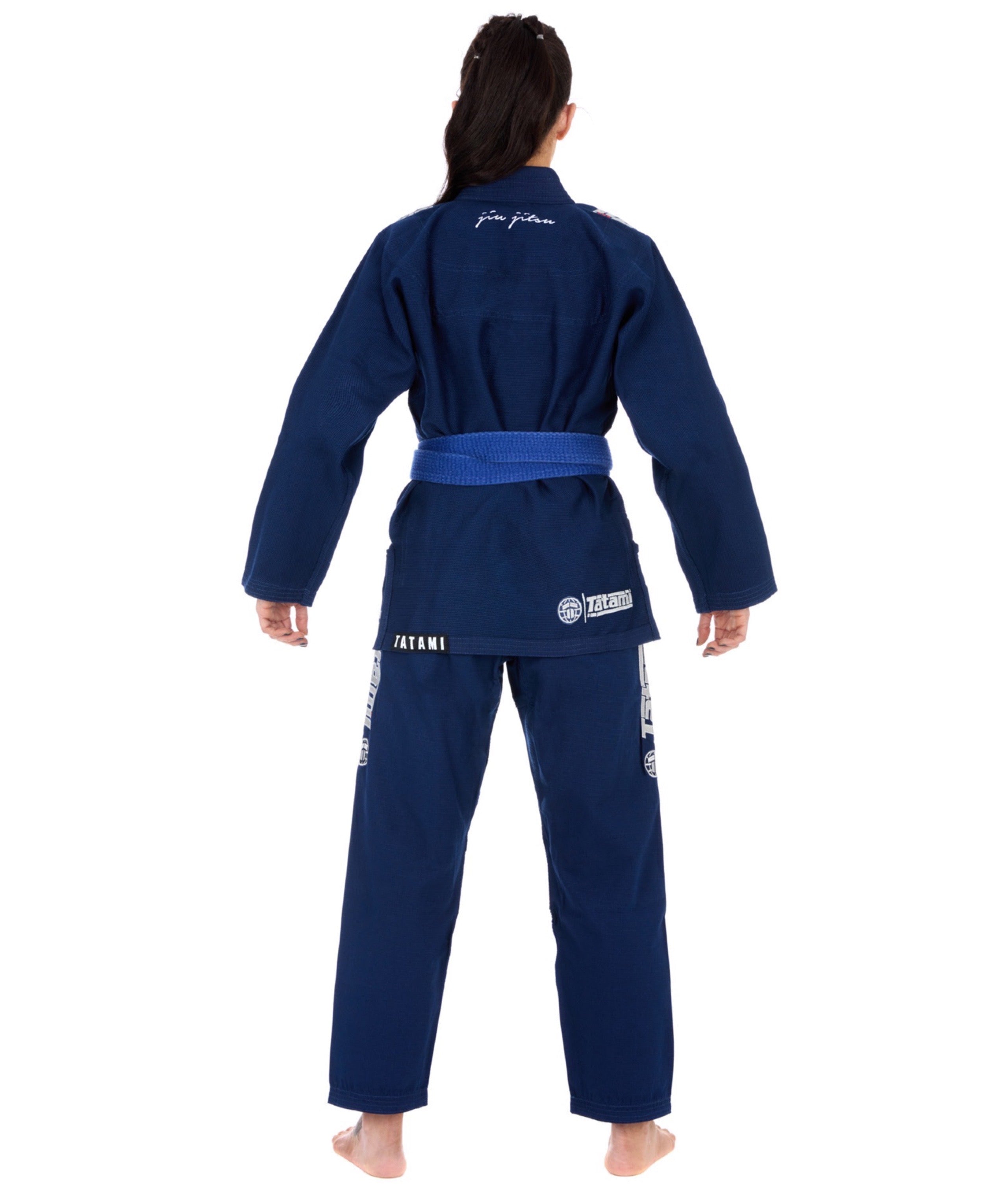 Tatami Fightwear BJJ GI TATAMI Ladies Elements Superlite Gi - Navy (Centura Alba Inclusa)