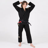 Tatami Fightwear BJJ GI W TATAMI Ladies Nova Absolute Black Gi (Centura Alba Inclusa)