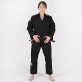 Tatami Fightwear BJJ GI W TATAMI Ladies Nova Absolute Black Gi (Centura Alba Inclusa)