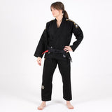 Tatami Fightwear BJJ GI W TATAMI Ladies Nova Absolute Black Gi (Centura Alba Inclusa)