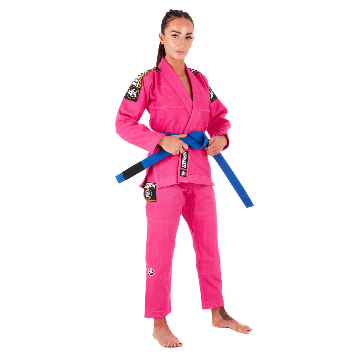 Tatami Fightwear BJJ GI TATAMI Ladies Nova Absolute Hot Pink Gi (Centura Alba Inclusa)