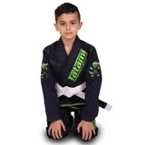 Tatami Fightwear BJJ GI TATAMI Meerkatsu Kids Animal Gi - Navy (Centura Alba Inclusa)