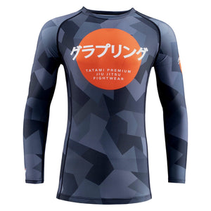 Tatami Fightwear Rash Guard TATAMI Onyx Black Camo Long Sleeve Rash Guard