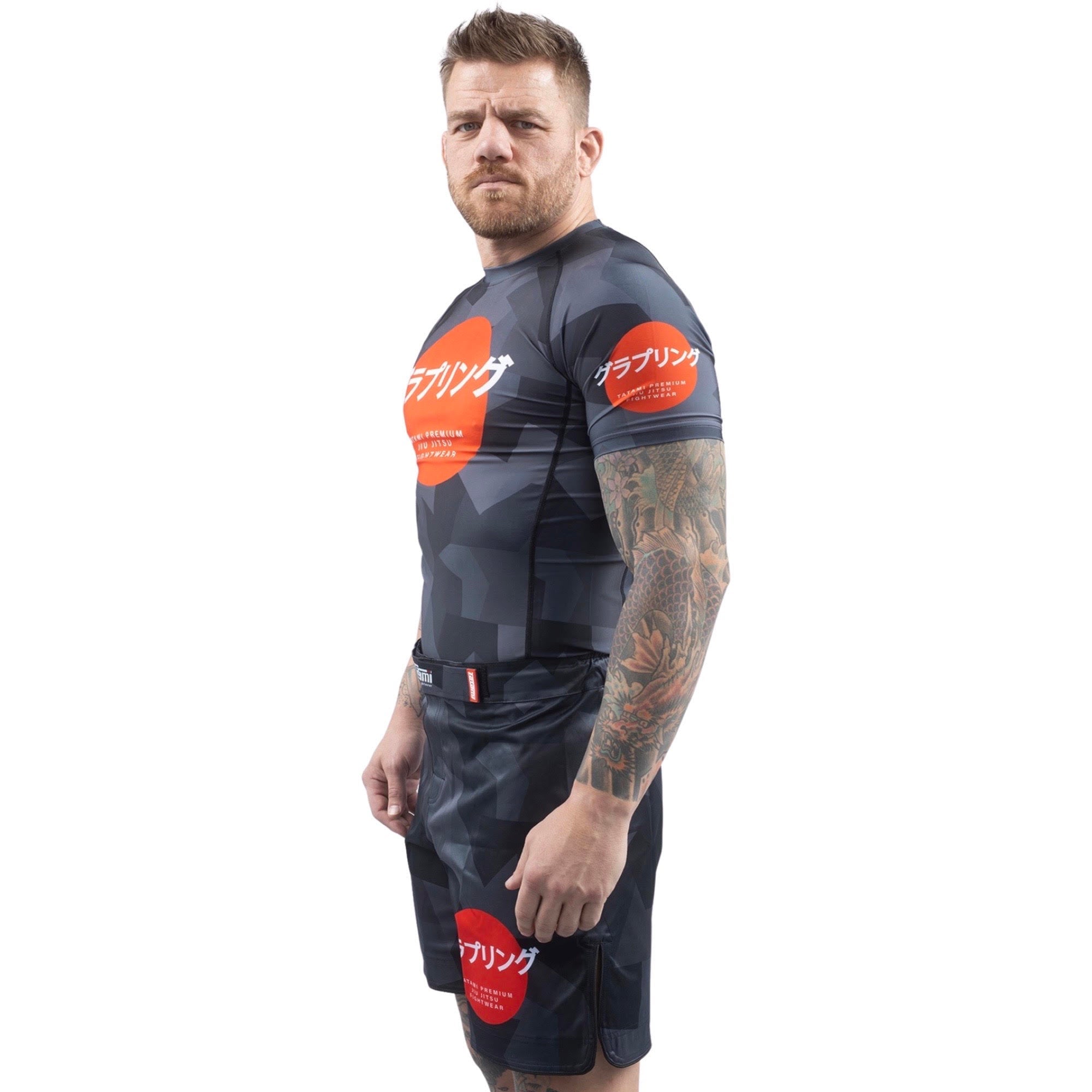 Tatami Fightwear Rash Guard TATAMI Onyx Black Camo Short Sleeve Rash Guard