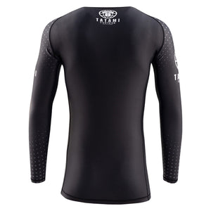 Tatami Fightwear Rash Guard TATAMI Shockwave Black Long Sleeve Rash Guard