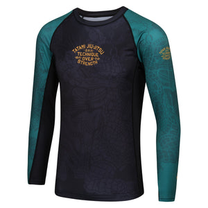 Tatami Fightwear Rash Guard TATAMI Technique Eco Tech Recycled Long Sleeve Rash Guard - Green