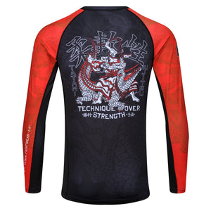 Tatami Fightwear Rash Guard TATAMI Technique Eco Tech Recycled Long Sleeve Rash Guard - Red