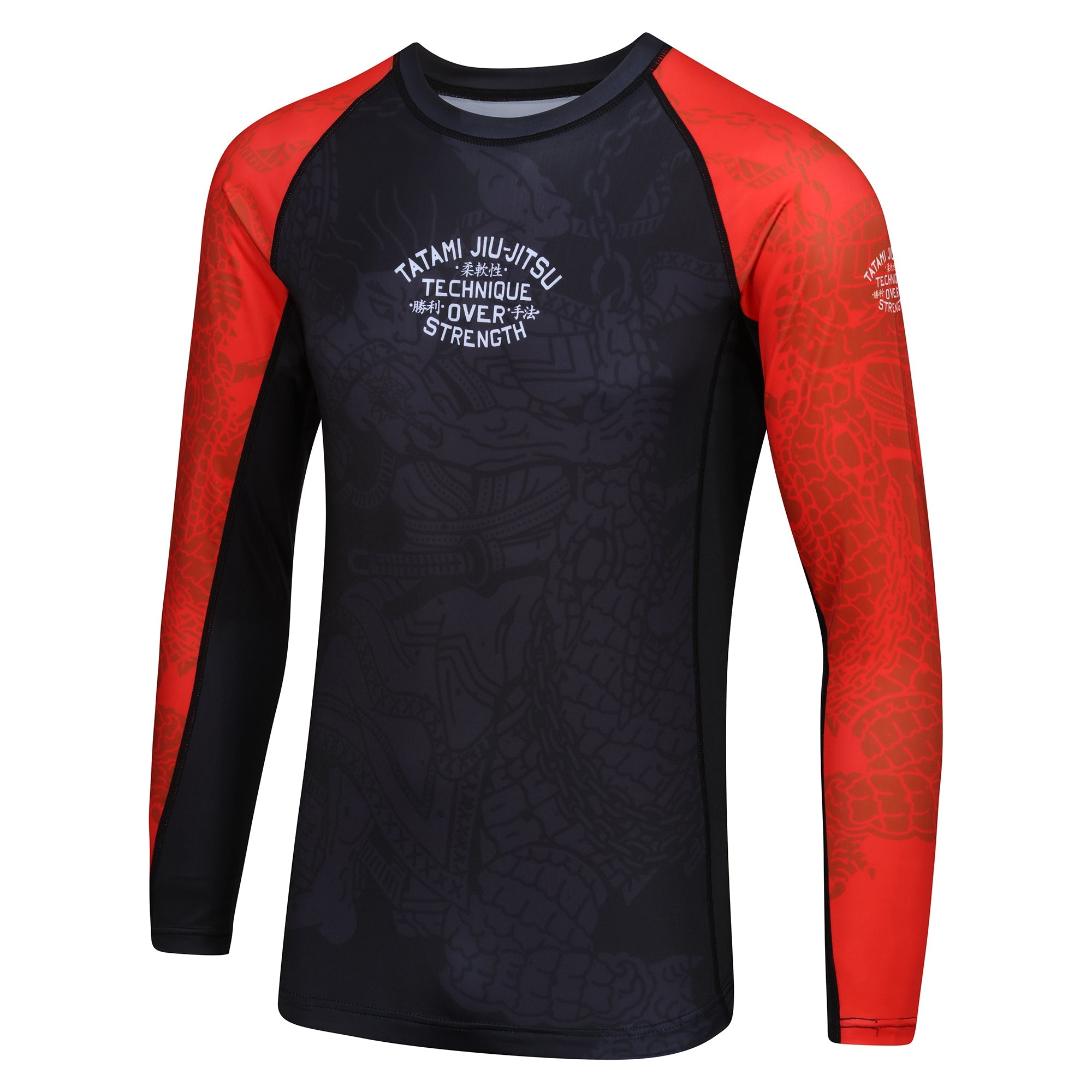 Tatami Fightwear Rash Guard TATAMI Technique Eco Tech Recycled Long Sleeve Rash Guard - Red