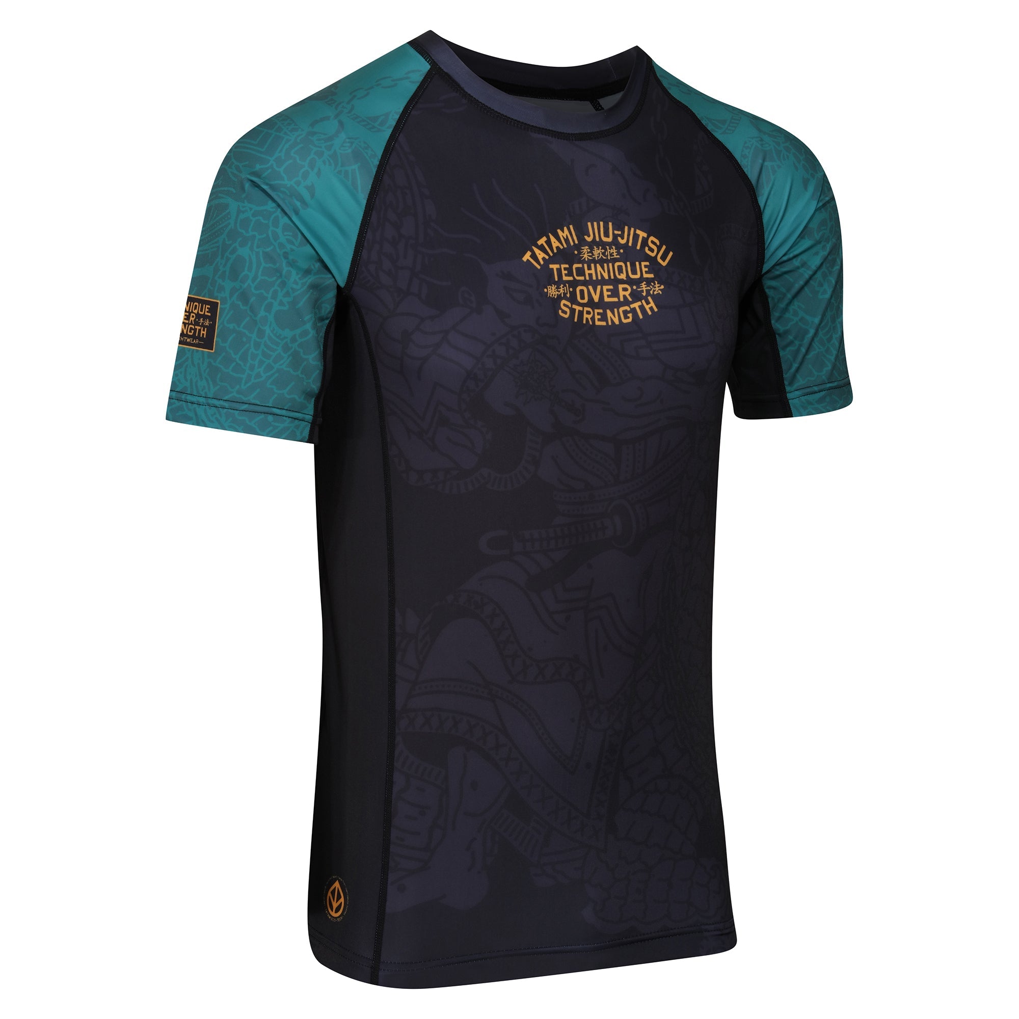 Tatami Fightwear Rash Guard TATAMI Technique Eco Tech Recycled Short Sleeve Rash Guard - Green