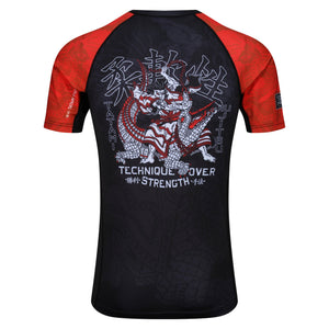 Tatami Fightwear Rash Guard TATAMI Technique Eco Tech Recycled Short Sleeve Rash Guard - Red