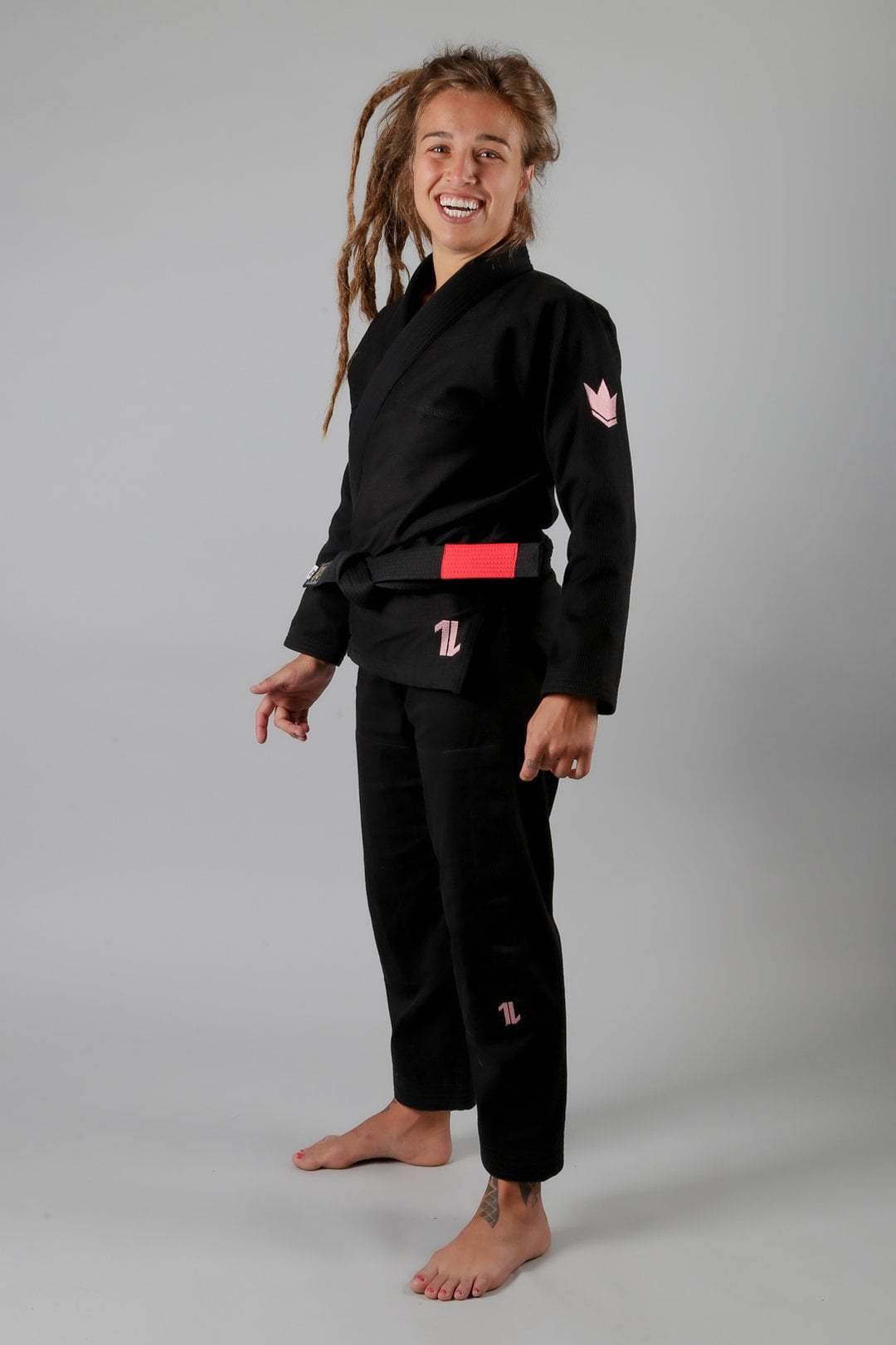 The ONE Womens Jiu Jitsu Gi - Black/Rose Gold - FREE White Belt