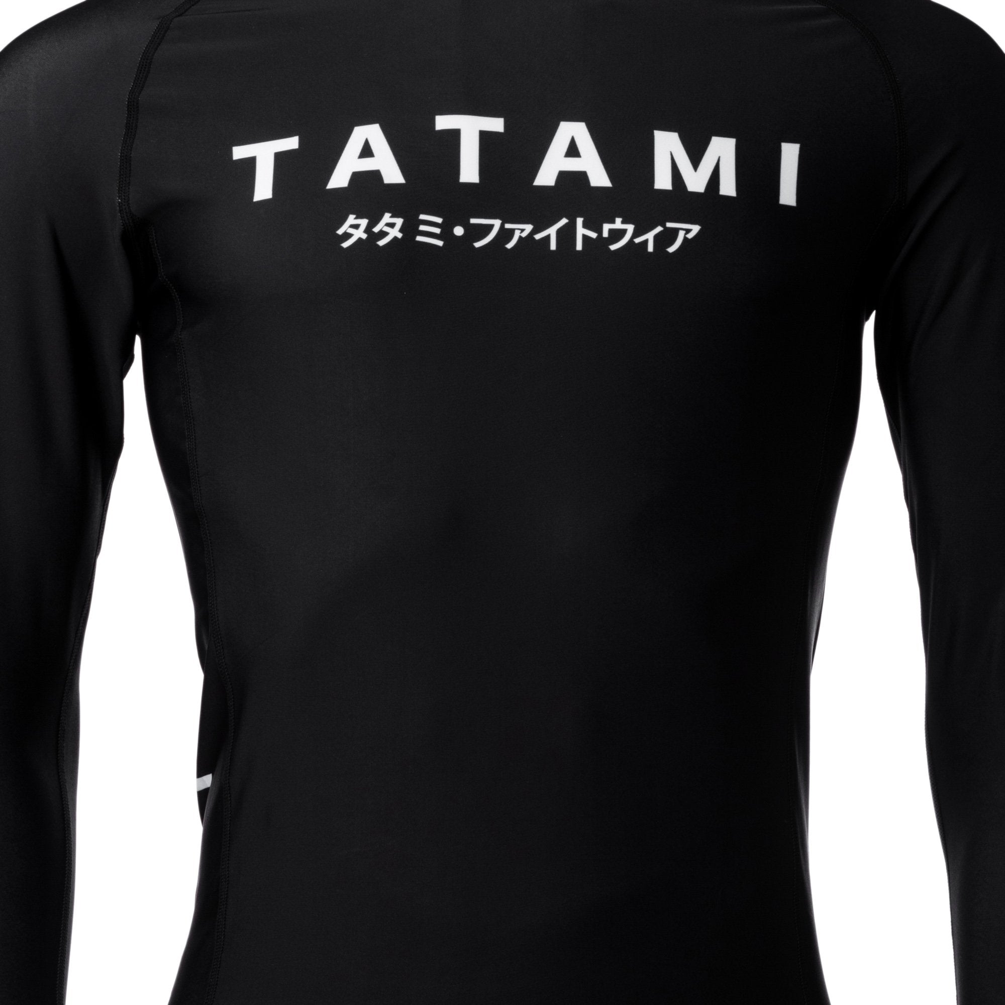 TATAMI Katakana Long Sleeve Rash Guard - Black