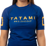 Ladies Katakana Short Sleeve Rash Guard - Navy