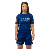 TATAMI Ladies Katakana Short Sleeve Rash Guard - Navy