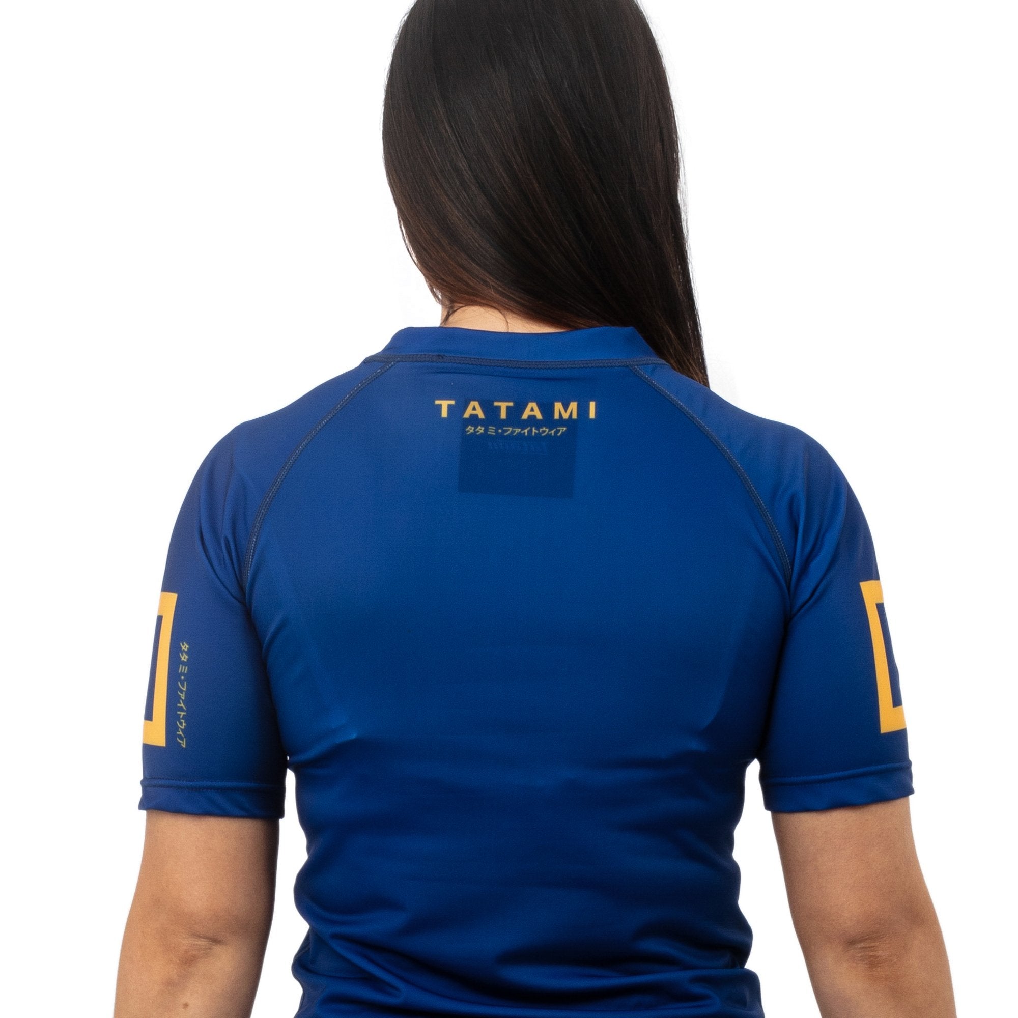 TATAMI Ladies Katakana Short Sleeve Rash Guard - Navy